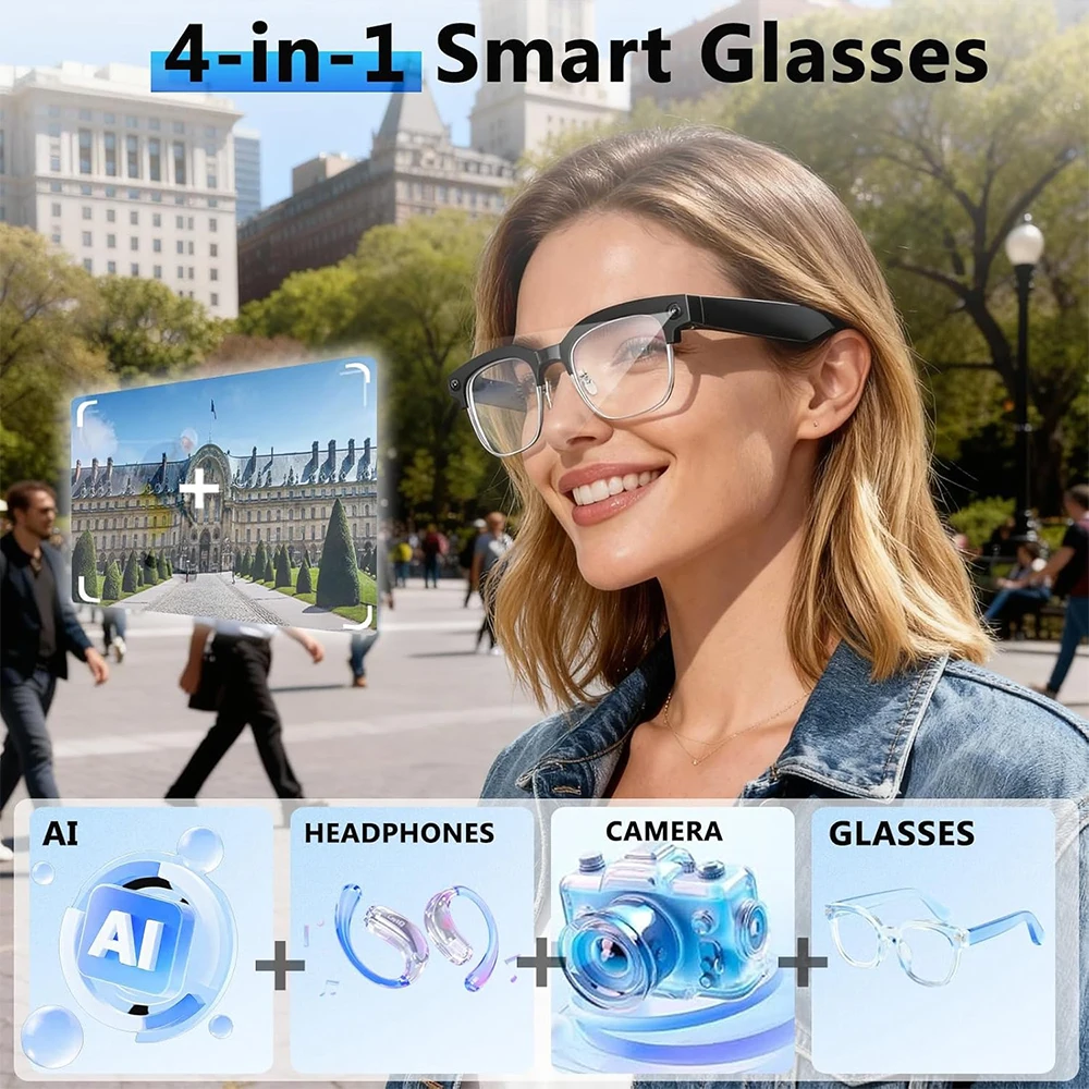 Умные AI-очки 4K с камерой 8 М – обзор и цена Smart Glasses Lens