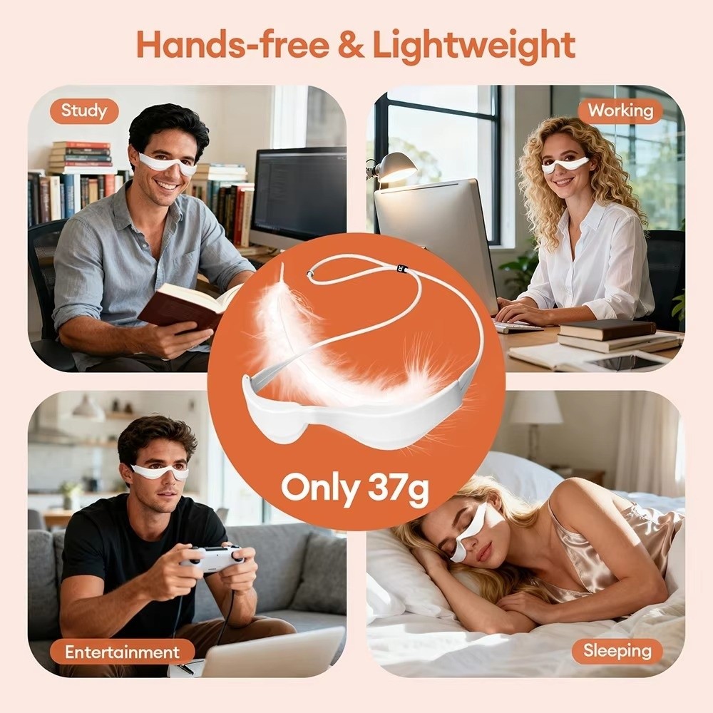 3D-массажер для глаз с красной – обзор и цена Light Therapy Glasses
